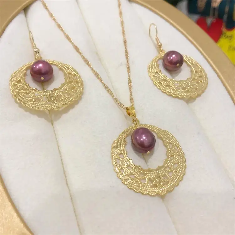 

Polynesian plumeria flower leaf post earring set different pearl colors available long chain flower pendant necklace