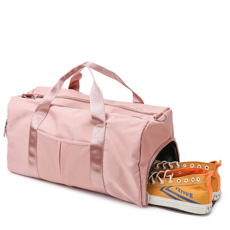 

Travel bag female large capacity lightweight dry and wet sports custom duffle bag travelling spend the night duffle bag, 9 colors