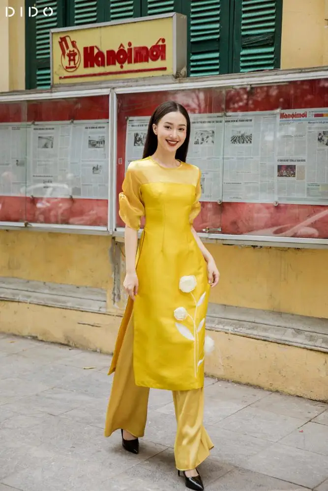 
Hot Sale Mommy And Me Matching Outfits Vietnamese Traditional 2020 Dress Ao Dai 
