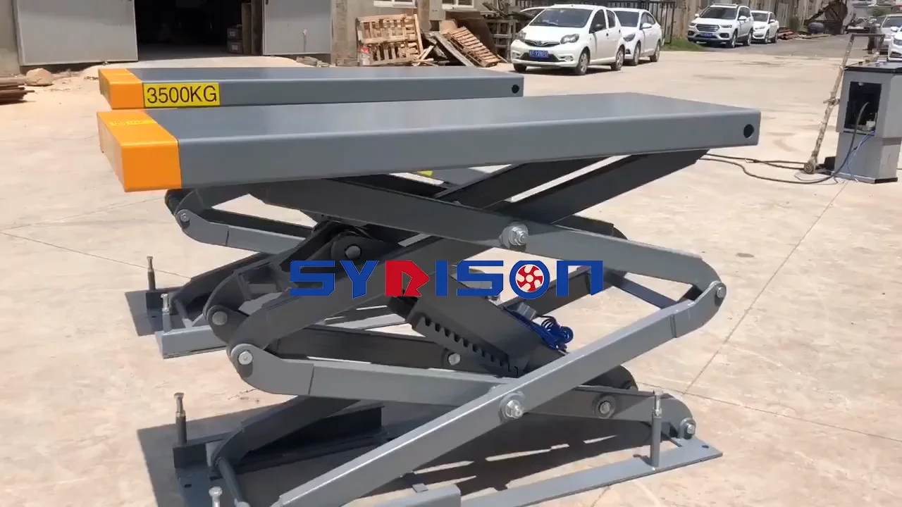 Weight 3.5t Scissor Lift Vehicle Equipment Car Lifts Underground Type