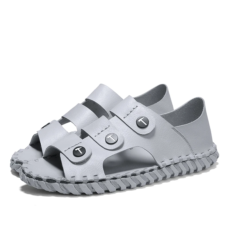 

Men's Casual Sandal Fashion Plain Summer Sandal Outdoor Slipper In Stock, Brown, black, grey