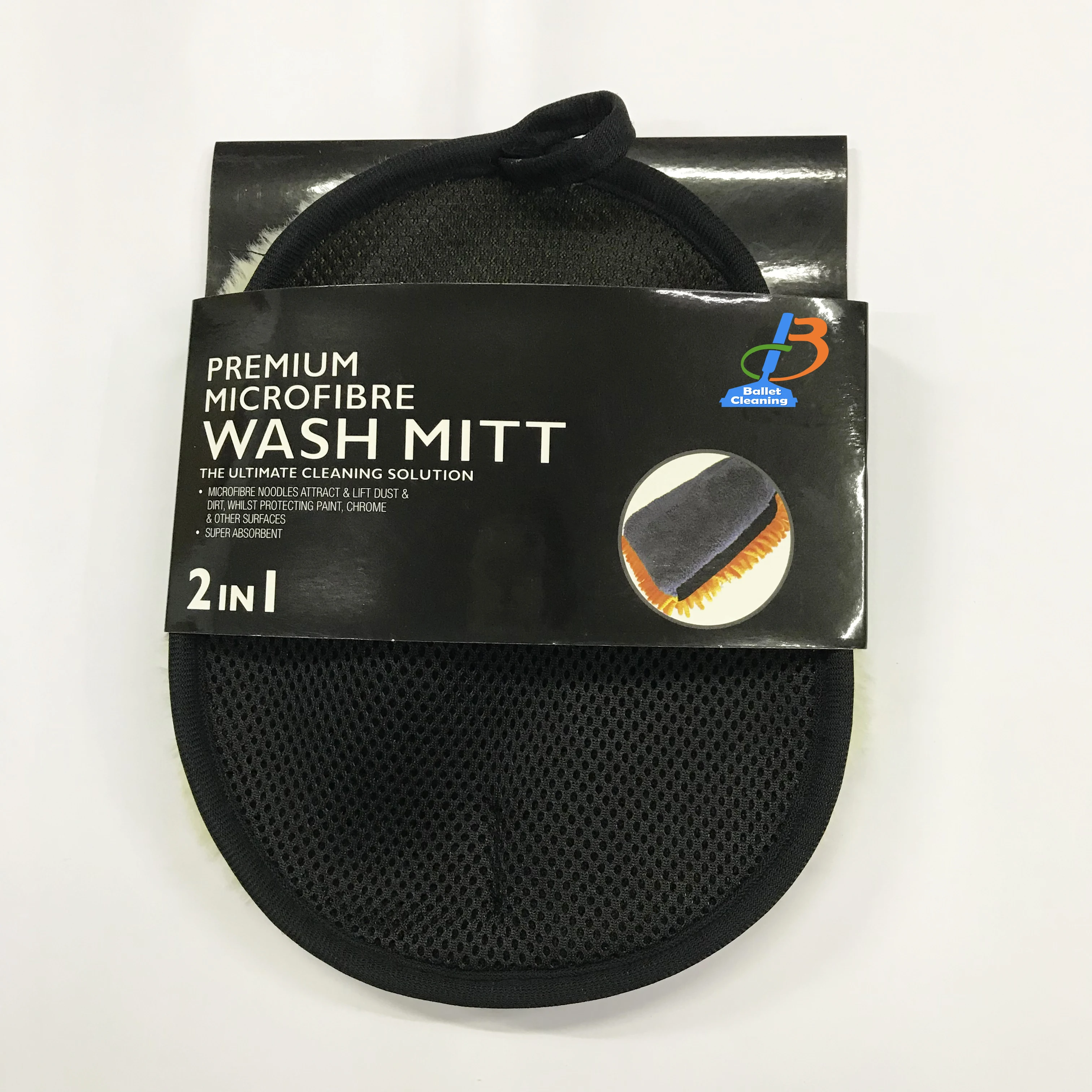 Round Smart Synthetic Wool Microfiber Car Wash Mitt Glass Cleaning