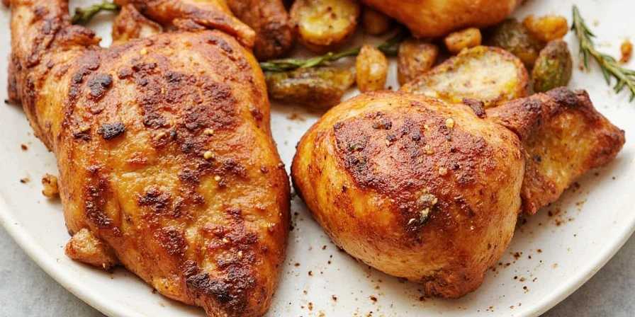Orange zest and cardamom rubbed chicken breast