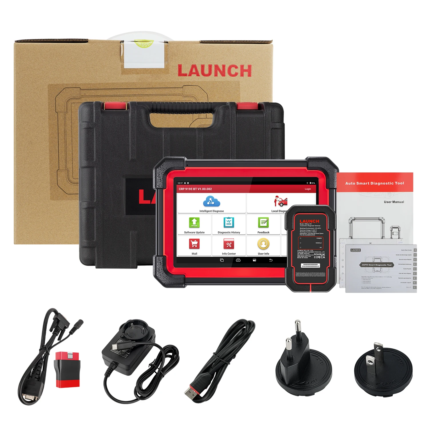 

Launch CRP919E BT Elite Wireless Bidirectional Scan Tool CANFD&DOIP ECU Coding 2024 Full System Diagnostic 31Reset FCA AutoAuth
