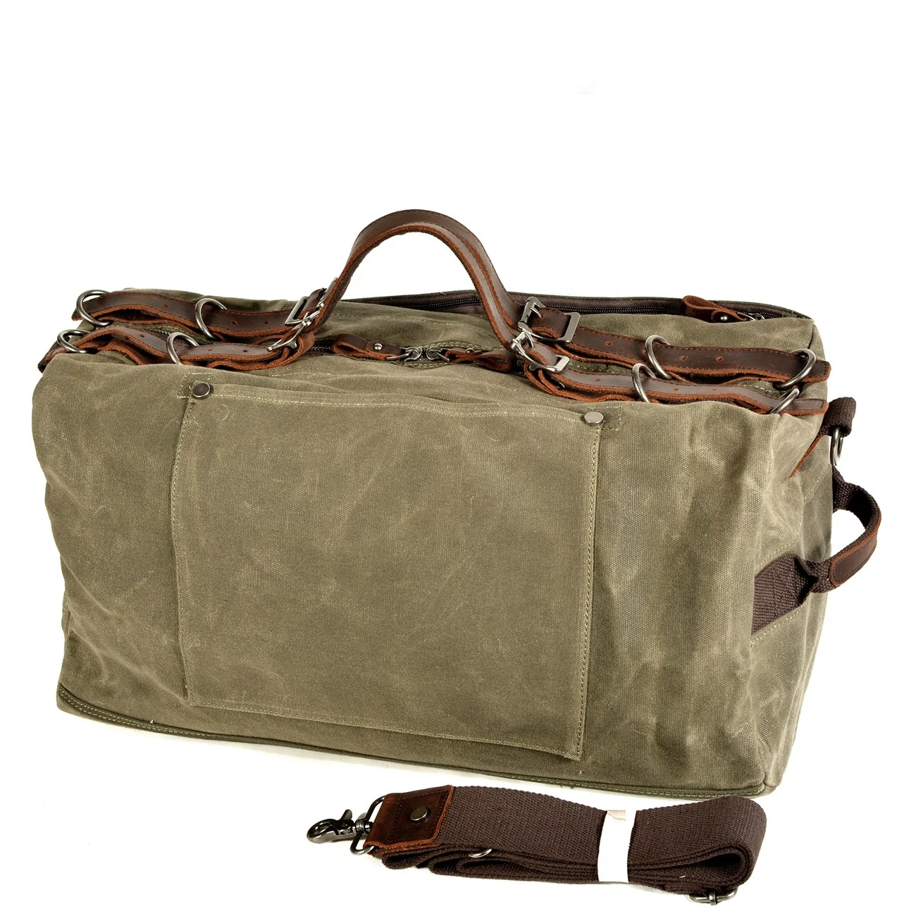 

T 9518 Men Big Capacity Canvas Duffle Bag for Travel, Army green, dark gray, khaki, black