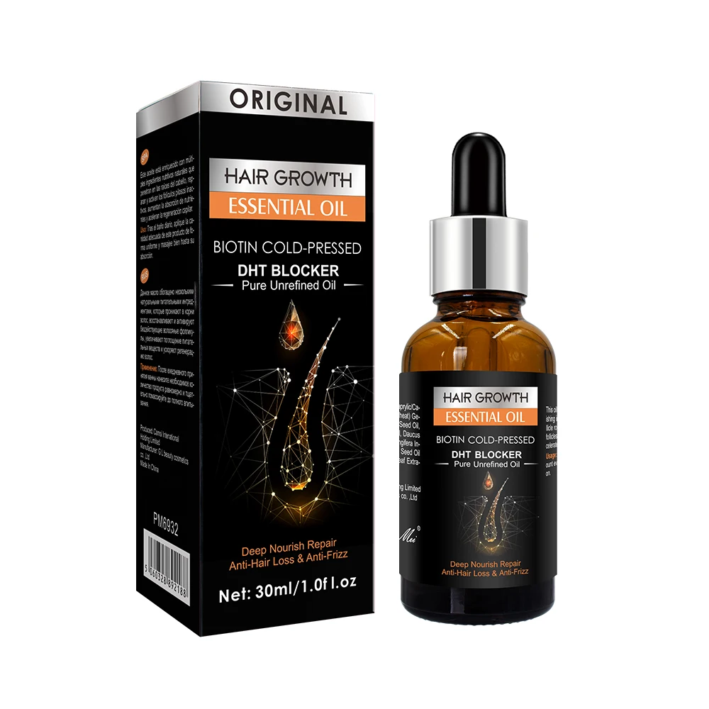 

Private Label 100 % Natural Organic Vegan Herbal Nourishing Anti Hair Loss Boosting Fast Hair Growth Serum Oil, Natural black