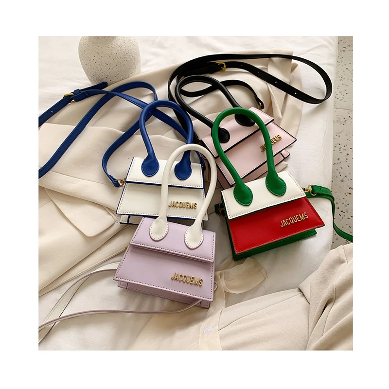 

Mini Small Metal Letters Print bag 2020 Fashion New Luxury Brand Women's Handbags Contrast Color Chain Shoulder Messenger Bags