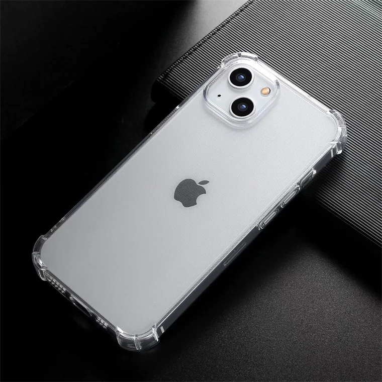 

Shock Absorption TPU Phone Back Cover IMD Adhesive Protective Phone Case For iPhone 11 pro 12 pro, Transparent