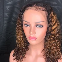 

Baby Hair Kinky Curly Natural Color Remy Human Hair Wigs High Quality Brazilian hair wigs fro black women full lace wig