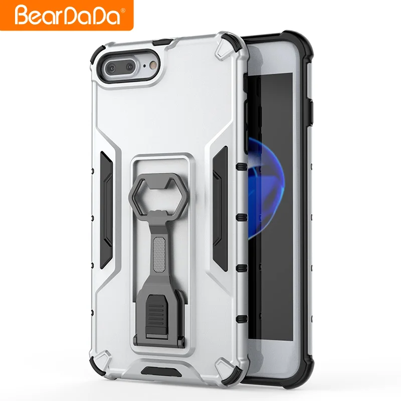 

full original bracket tough phone case for iPhone 7 plus 8 plus quality boutique drop proof phone case shockproof silicon cover