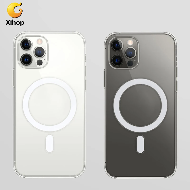 

Xihop Original Accessories Shell Animation Transparent Protection Magnetism Mobile Cover Phone Case for iPhone 12 13 Pro Max