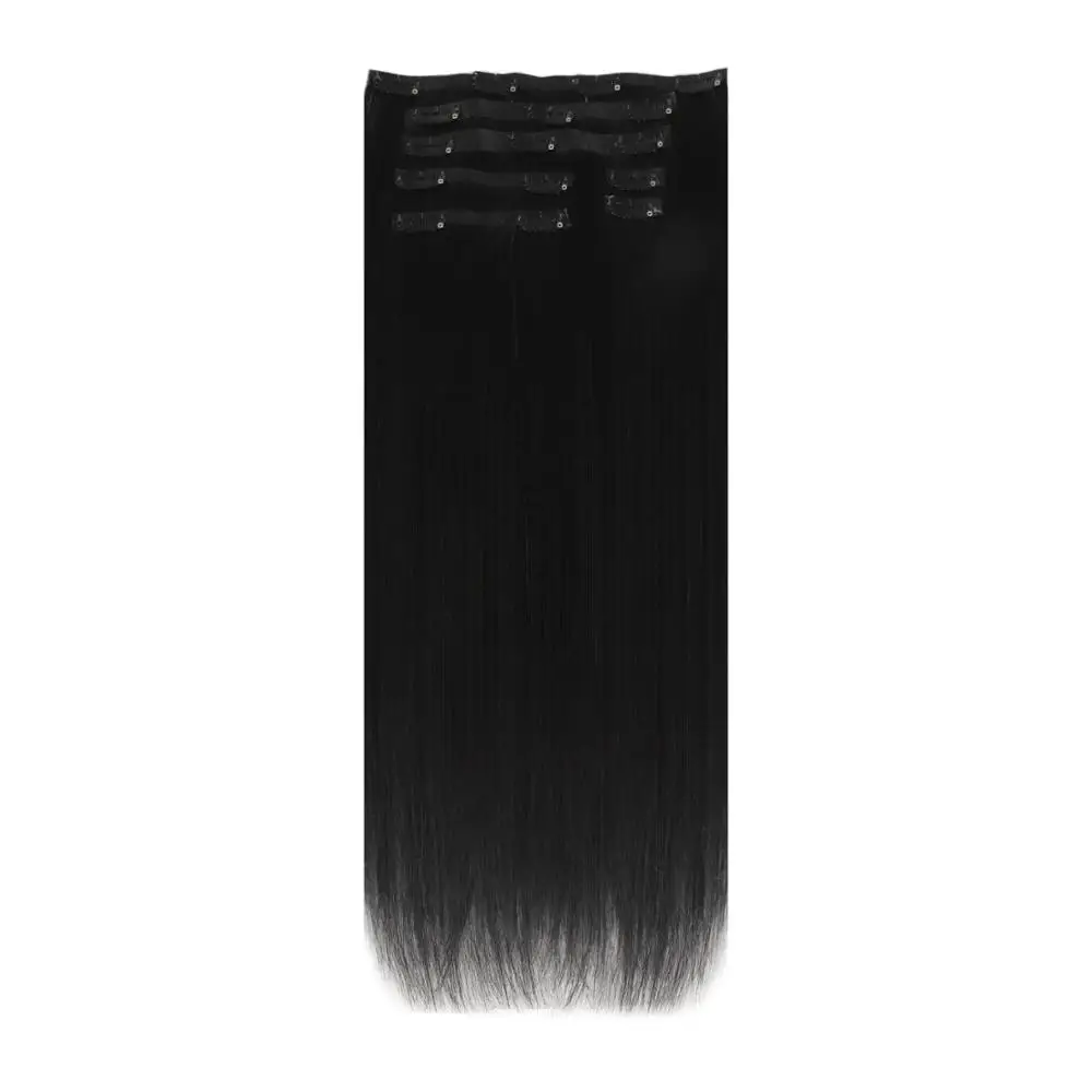 

Free Sample Neitsi 7Pcs/Set 100g Seamless PU Clip on Human Hair Extensions Straight Clip-ins raw human clip in hair extens