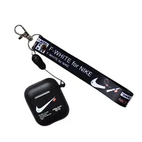 

for nike airpod case for nike air force 1 off white for air pod case with Lanyard hand strap luxury for airpods clear case