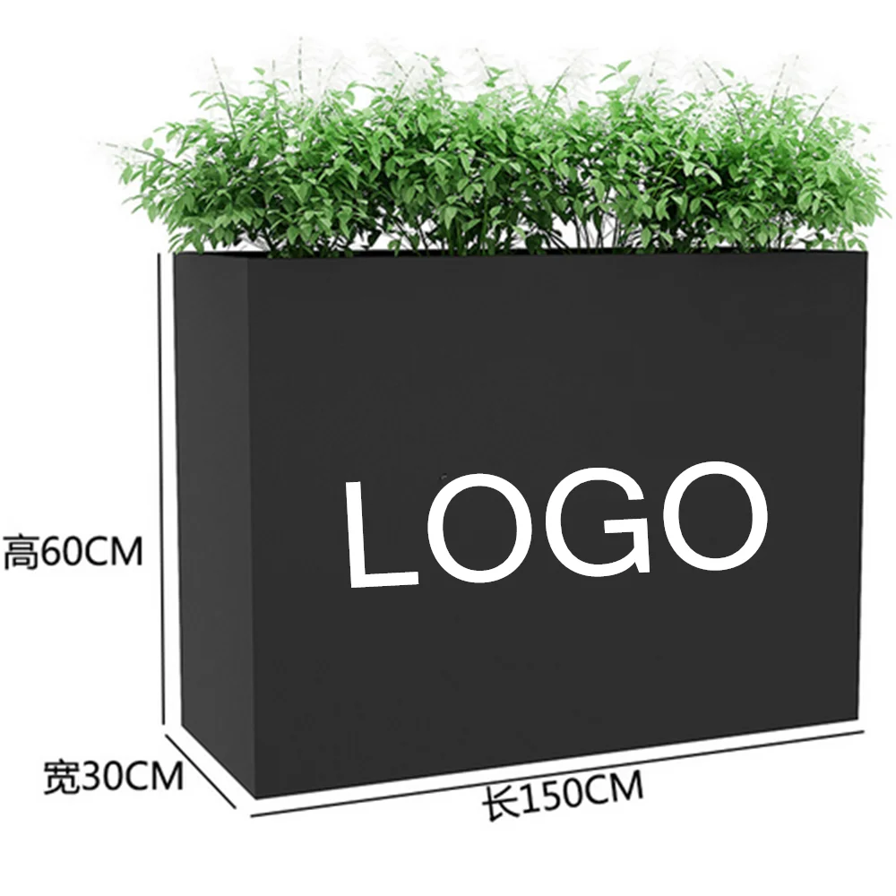 

cheap plant pots for sales outdoor gate galvanized steel material bull flower pots, Frosted black