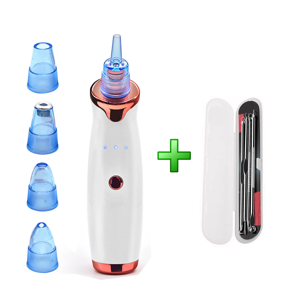 

Newest CE ROHS FCC Approved Electric Acne Pore Cleaner Device Blackhead Remover Vacuum, White