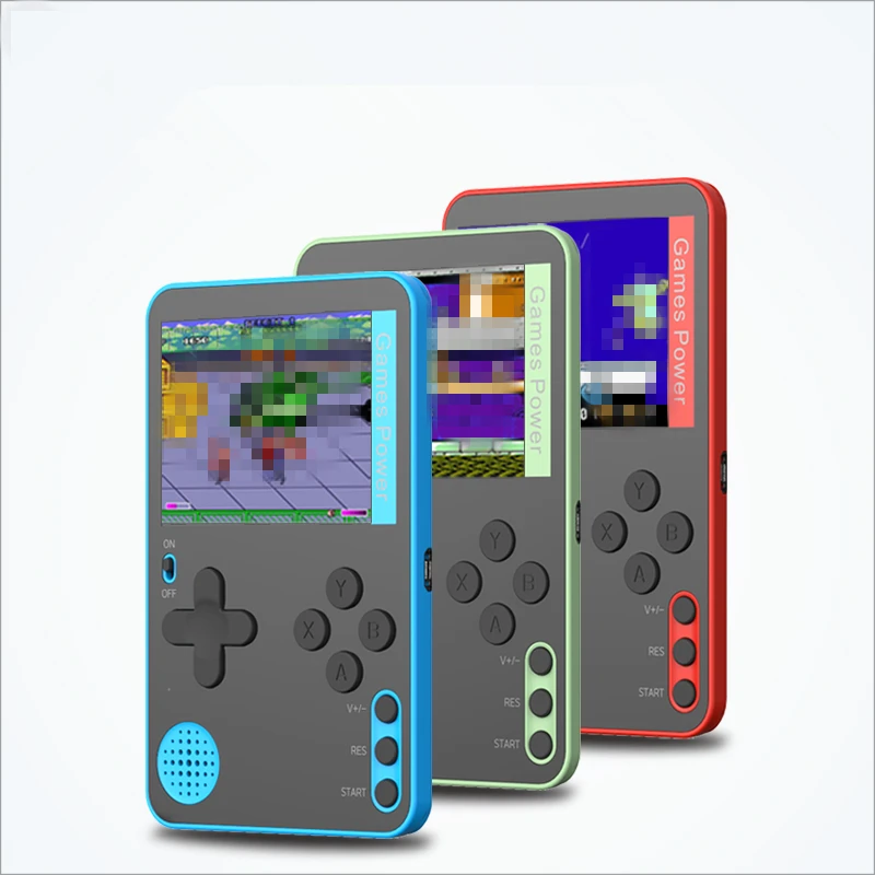 

Wholesale built in 500 in 1 cheap double classic retro portable mini handheld kid wireless tv video game console, Multi color