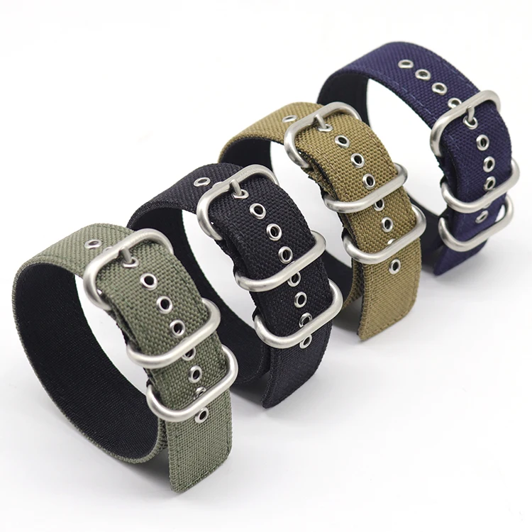 

Designer Watch Bands Pure Color Charm Fabric Watch Band Strap With Stainless Steel Buckle