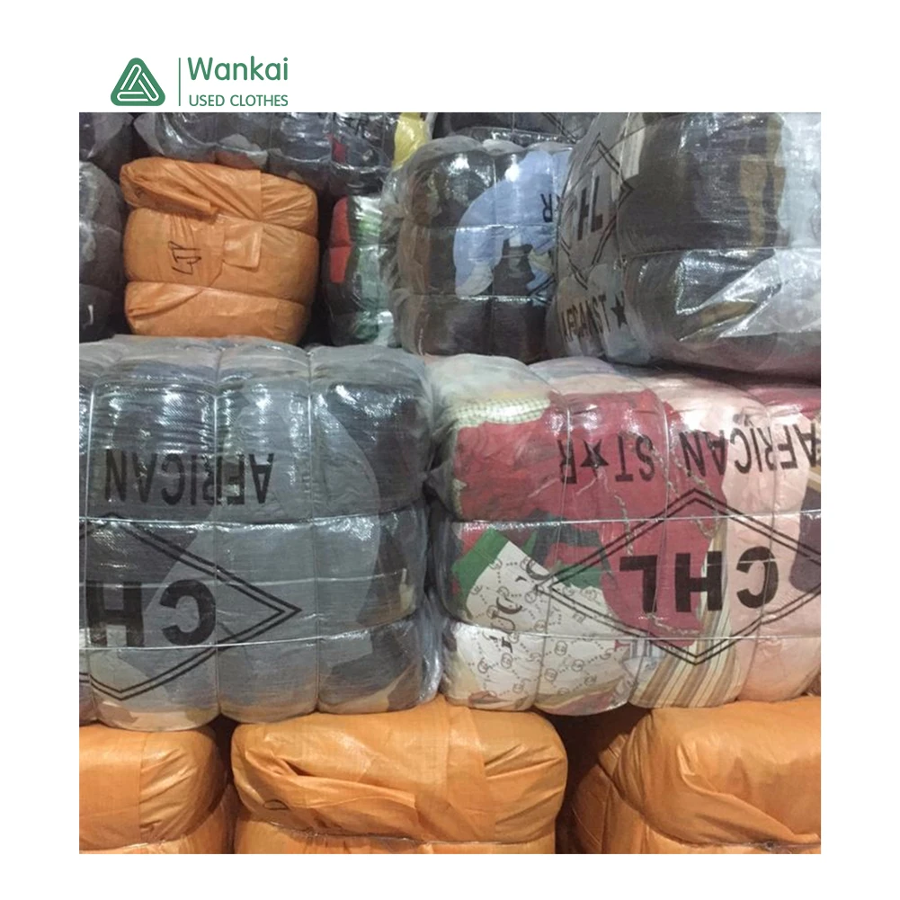 

Wankai Apparel Manufacture Second Hand Clothing Mixed Bales, cheap price Used Clothes Bales Tshirt Branded, Mixed color
