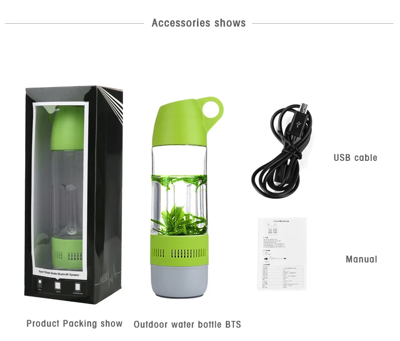 China factory high quality hifi IPX4 waterproof water bottle blue tooth speaker - ANKUX.COM