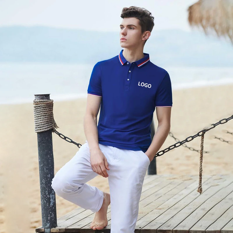 

New Fashion Custom logo clothing Cotton Cupra Casual Striped Shirt Unisex Badminton Running Soccer Jerseys GYM Polo Shirts, Customized color