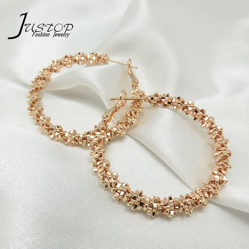 

Jewely Manufacturers Gold Plated Multi Star Design Hoop Earring, As picture