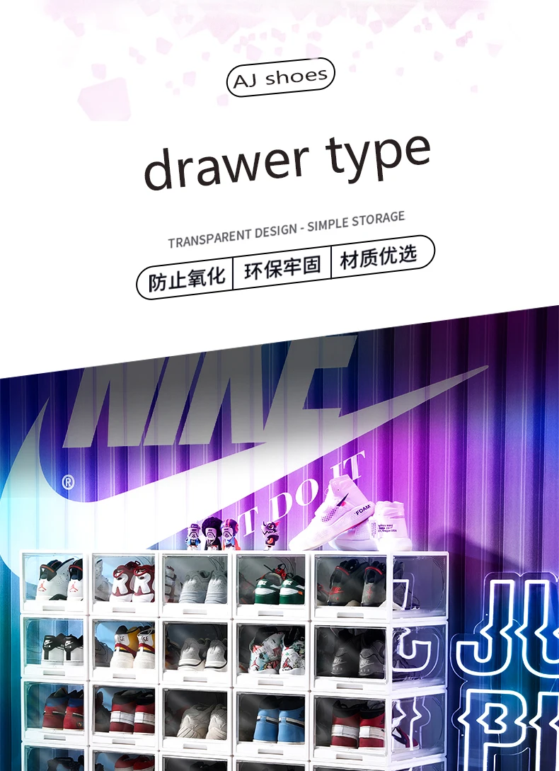 transparent drawer shoes box on Hot Sale Easy Assembly Plastic Shoe Box Drawer Type Storage Shoe Box Clear Shoe Boxes Transparent Stacked Organizer Buy Clear Shoe Box Transparent Shoe Box Stackable Shoe Organizer Product On Alibaba Com