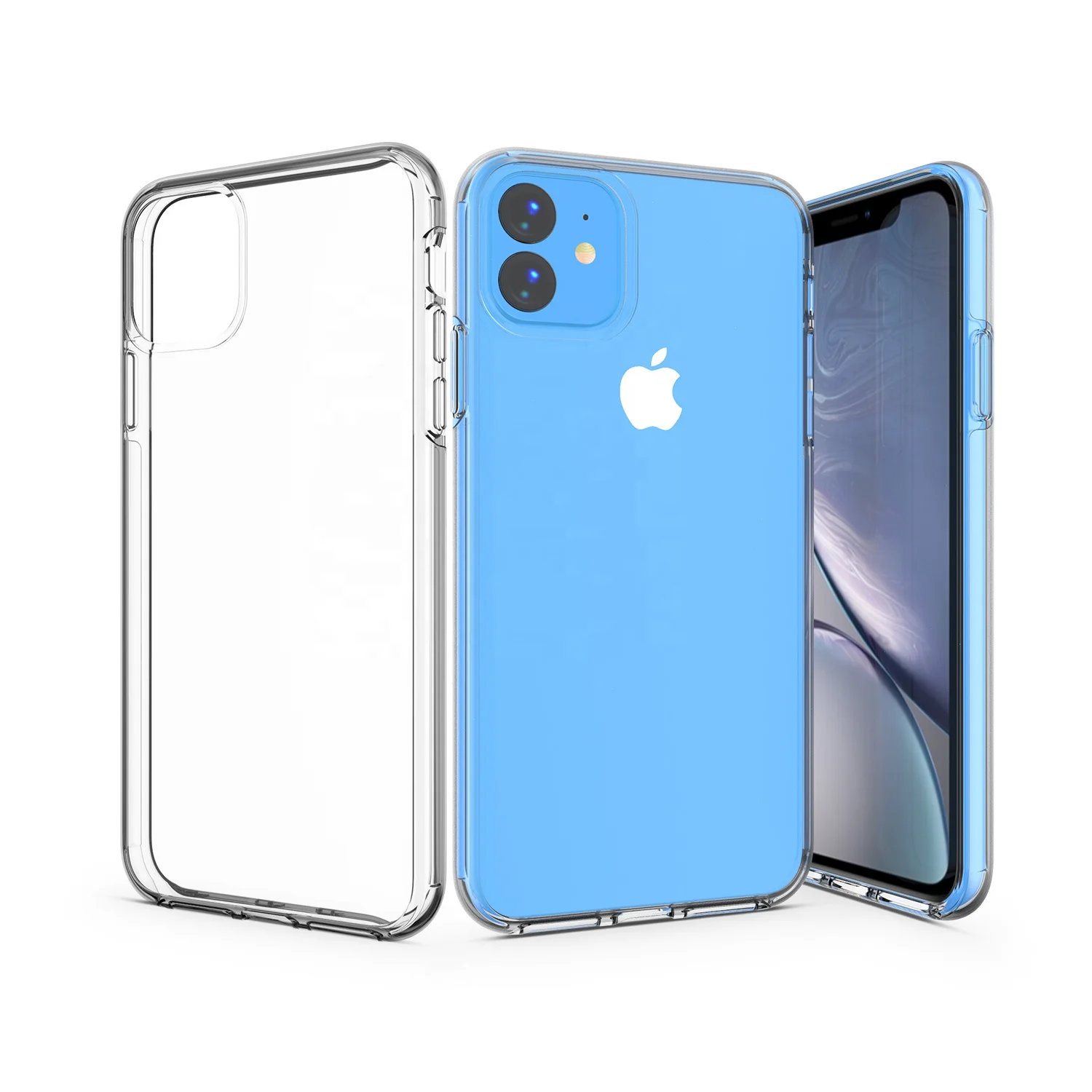 

For iphone 11 case,High Quality Transparent Candy Color PC TPE Phone Case Cover for iphone 11 pro max