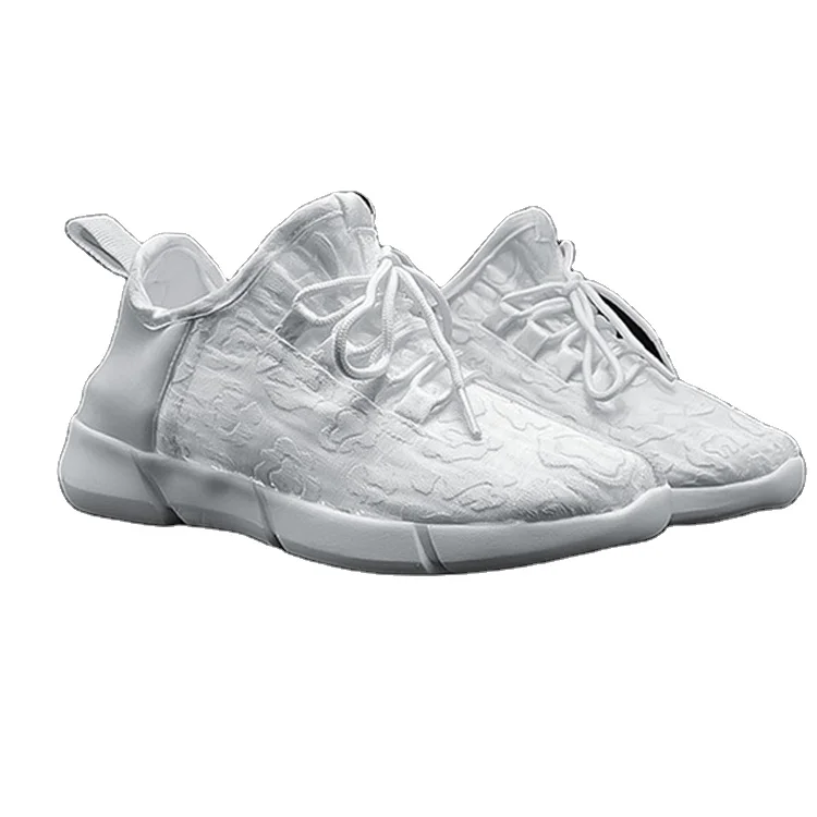 

Super Bright Night Running Shoes adult Safety Flashing Light Up Led Shoes, White