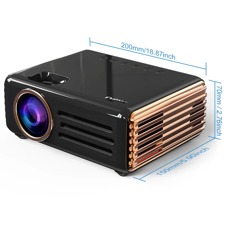 

Factory supply wireless wifi smart mini 3D LCD projector 4k full HD 1080 P portable projector with triangle bracket, Red/black/white
