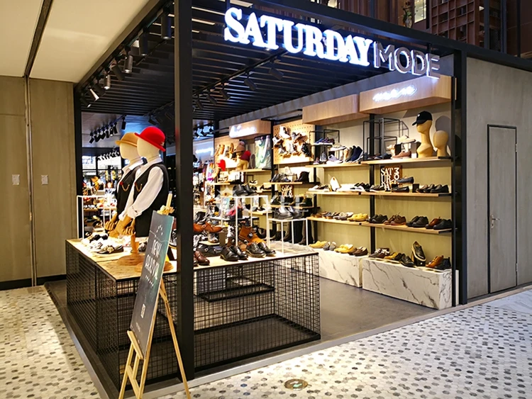 store display lighted shoe store cash counter design shoes shop