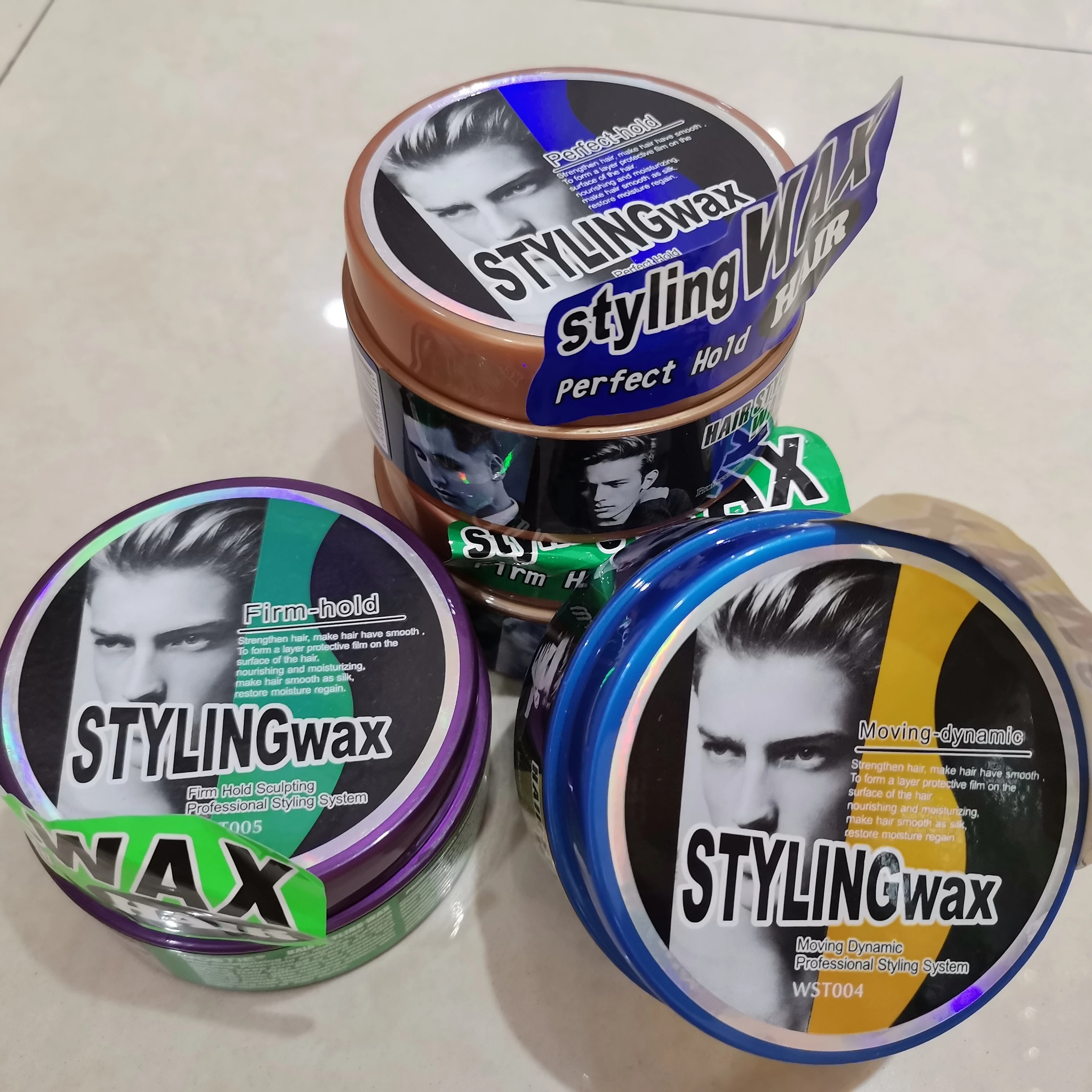 

Wokali Styling Hair Wax Professional Styling System for MEN- Salon Hair WAX BLUE MOVING DYNAMIC function