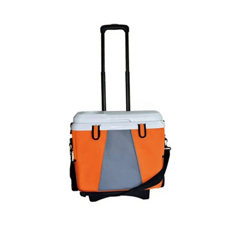 

Gint classic 38 L plastic Insulated cooler box Durable Cooler Bag Wholesale 600 D PVC Cooler tote with wheel, Customized color