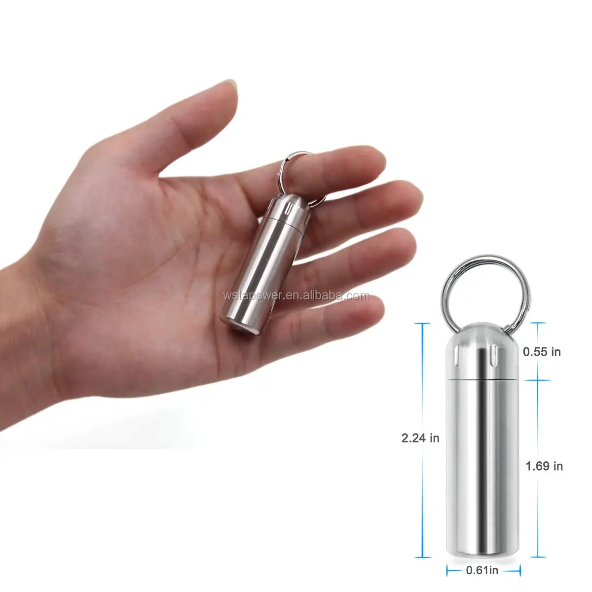 Portable Stainless Steel Mini Secret Waterproof Necklace Organizer