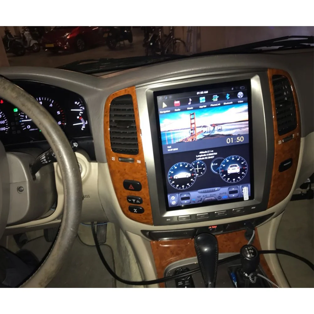 

128 For Lexus LX470/LX-470 2002-2007 Tesla Style PX6 Android9 Car Multimedia Player GPS Navigation Stereo Headunit Radio Carplay