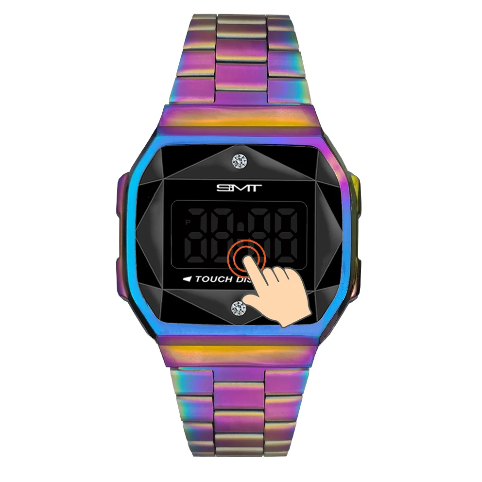 

Retro square digital watch fashion casual watch swimming waterproof sports watch LED TOUCH