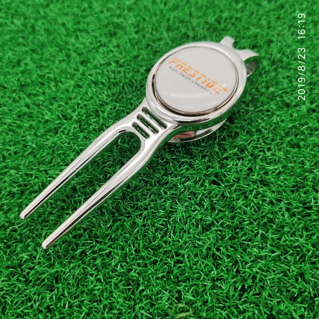 

hot selling metal personalized ball marker golf divot repair tool with clip