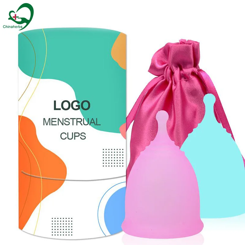 

OEM packaging feminine period medical silicone menstrual cup reusable safety, White, pink,purple