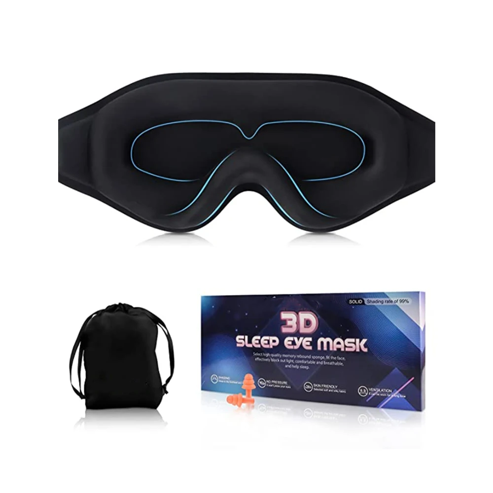 

Sleeping EyeMask 3D Contoured No Eye Pressure Blocking Light Sleeping Mask Blindoga Travel eye mask