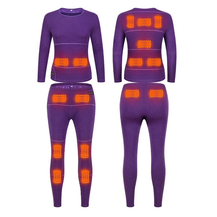 

Fast delivery hot selling 5V USB power bank powered long johns base layer electric thermal winter underwear set