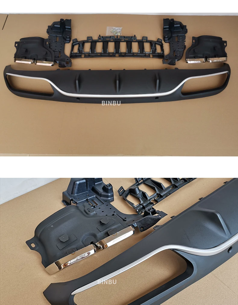 For Benz C-class Sports W205 Coupe Post Diffuser Body Kit-rear Diffuser ...