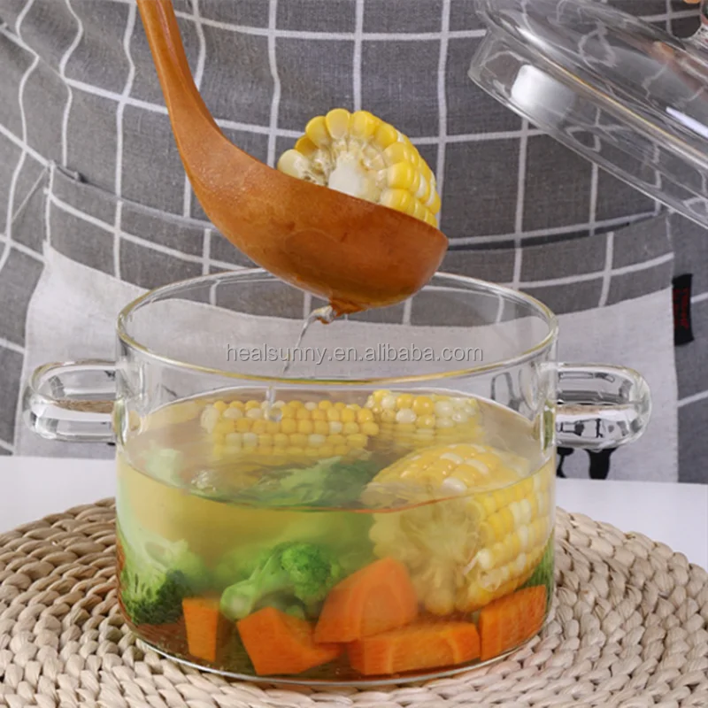 

Amazon Transparent Borosilicate Clear Glass Cooking Soup Pot