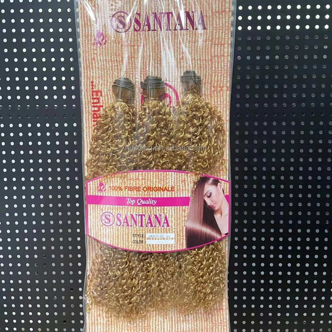 

Cheap Top Quality Wholesale Santana fibre 10 inch water wave golden blonde highlight bobshort Hair Extensions Bundles in packet, Gold, can be dyed customized