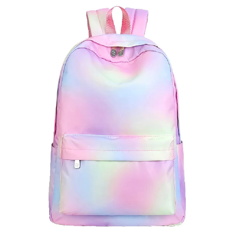 

China Colorfully Cute College School bag Teenager Girls Gradient Colours Laptop Backpack Bagpack