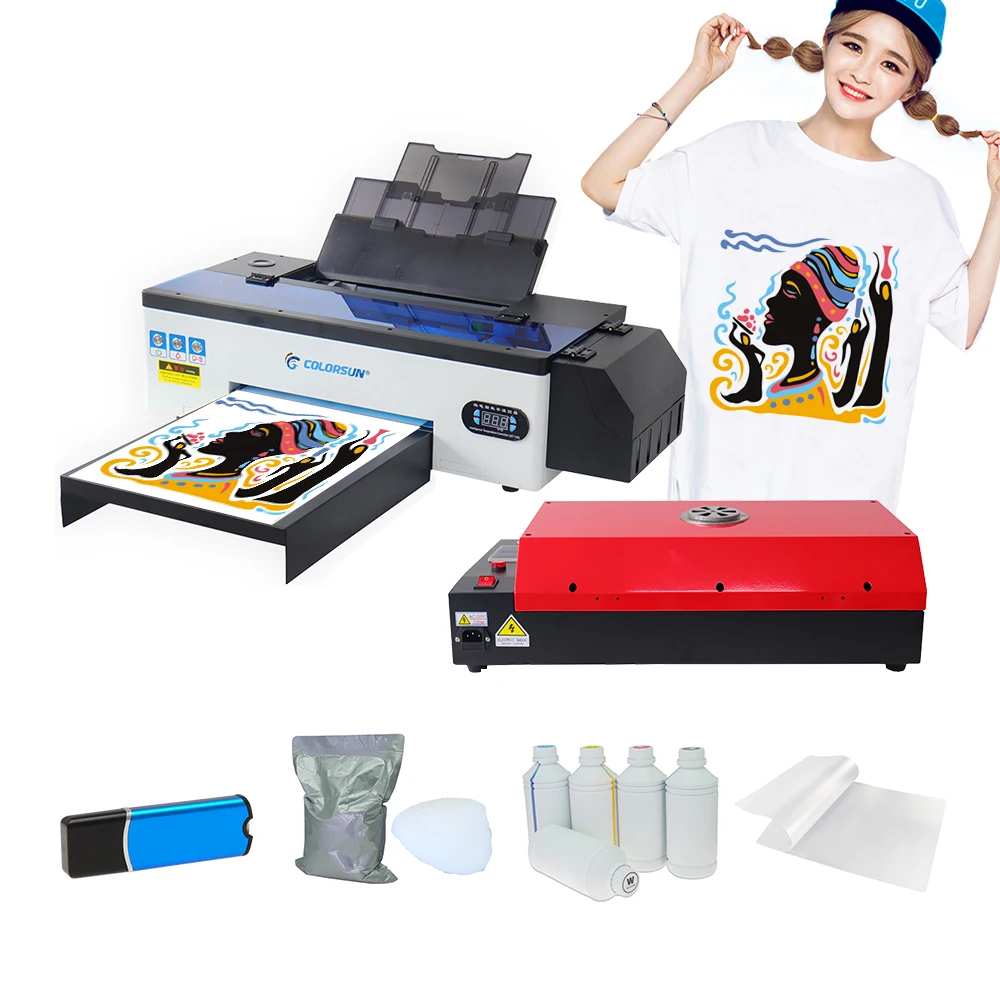 

Colorsun Roll T-Shirt Hooded Leather Clothing Printing Machine Heat Transfer PET Film A3 DTF Printer