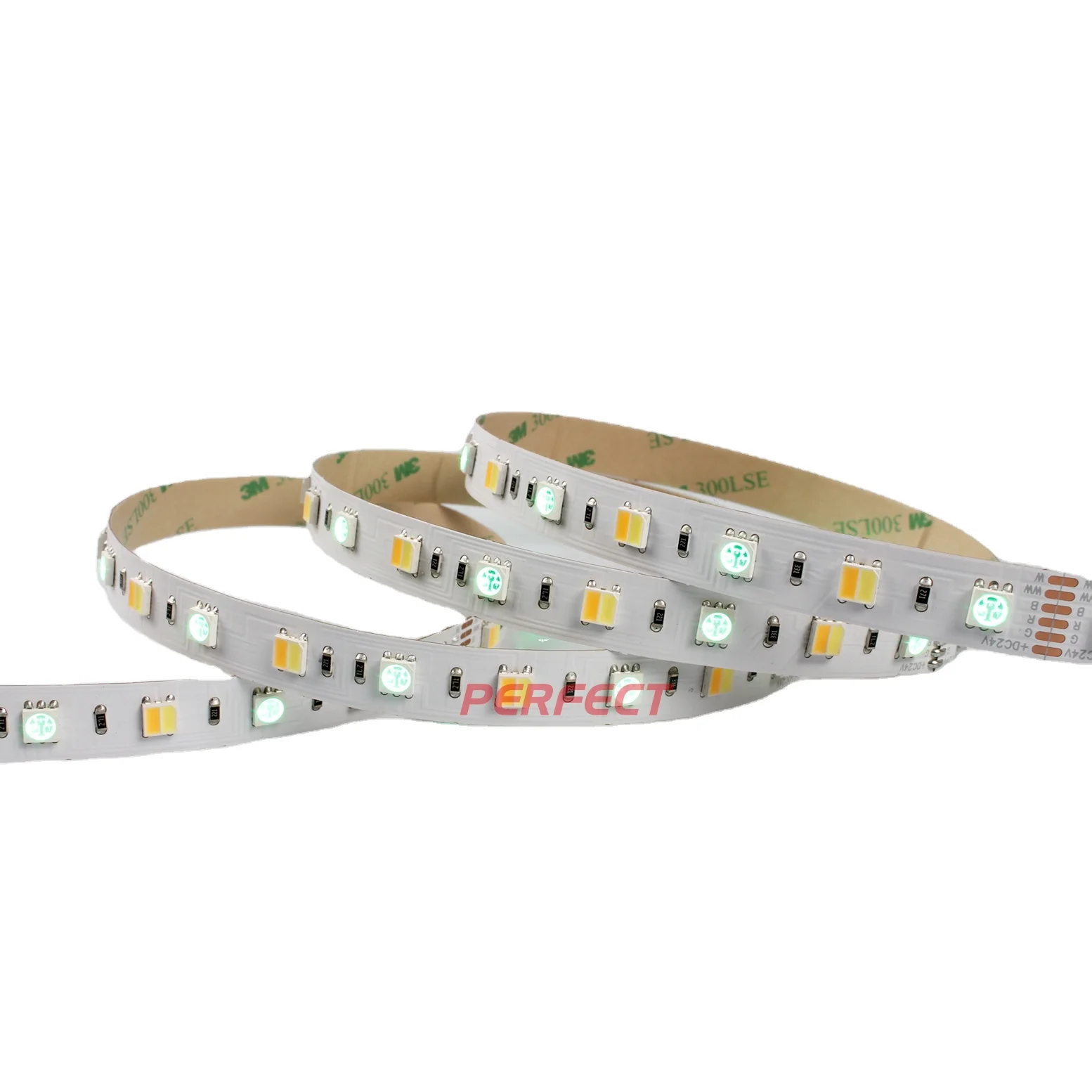 RGB+CCT LED Strip 5050 60led/meter 12V 24V  CW+RGB+WW Flexible Dual White Temperature Adjustable RGB LED Stripe