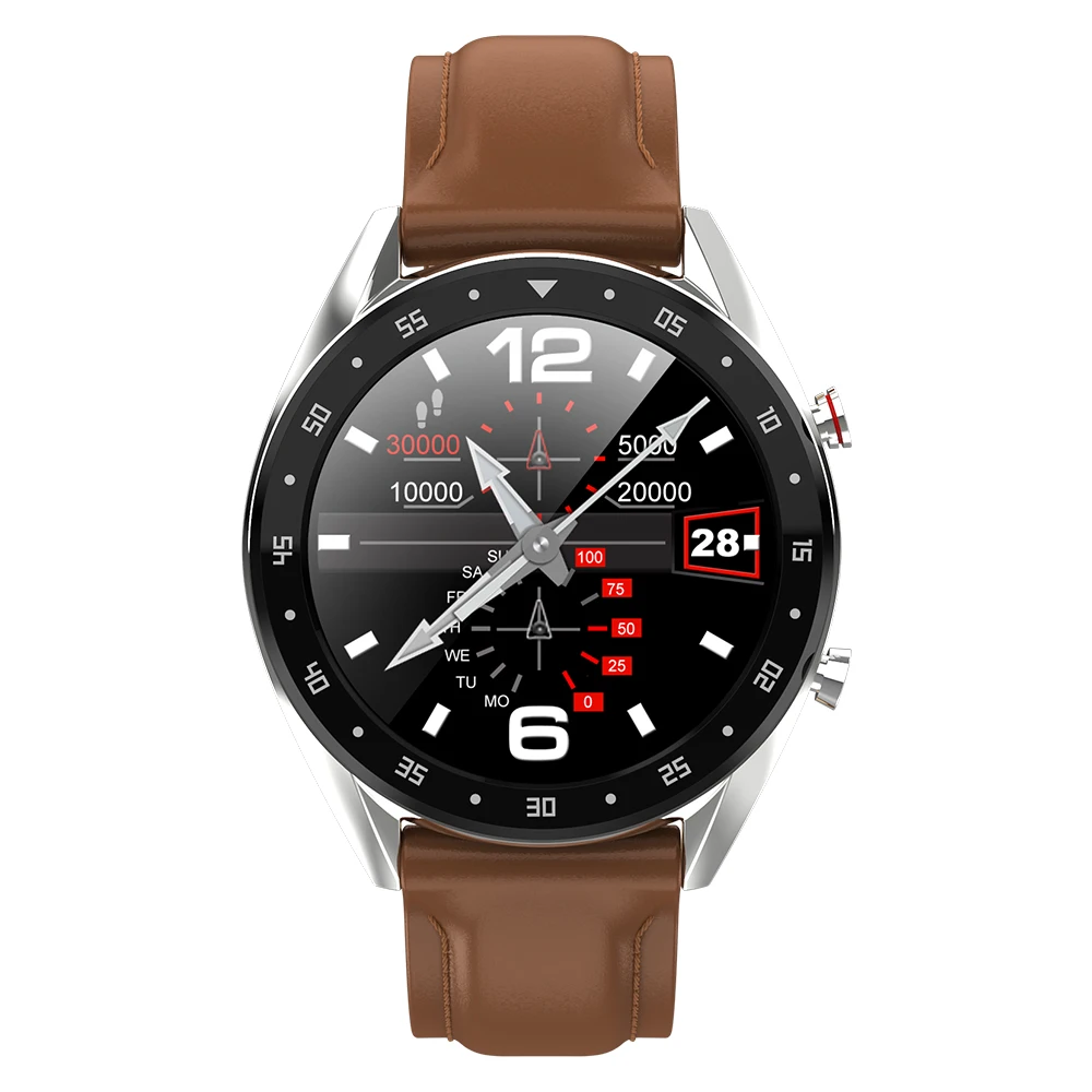 

High Quality Montre Connecte Heart Rate Smart Wrist Watch With Heart Rate Monitor For Apple iPhone, Black,brown.