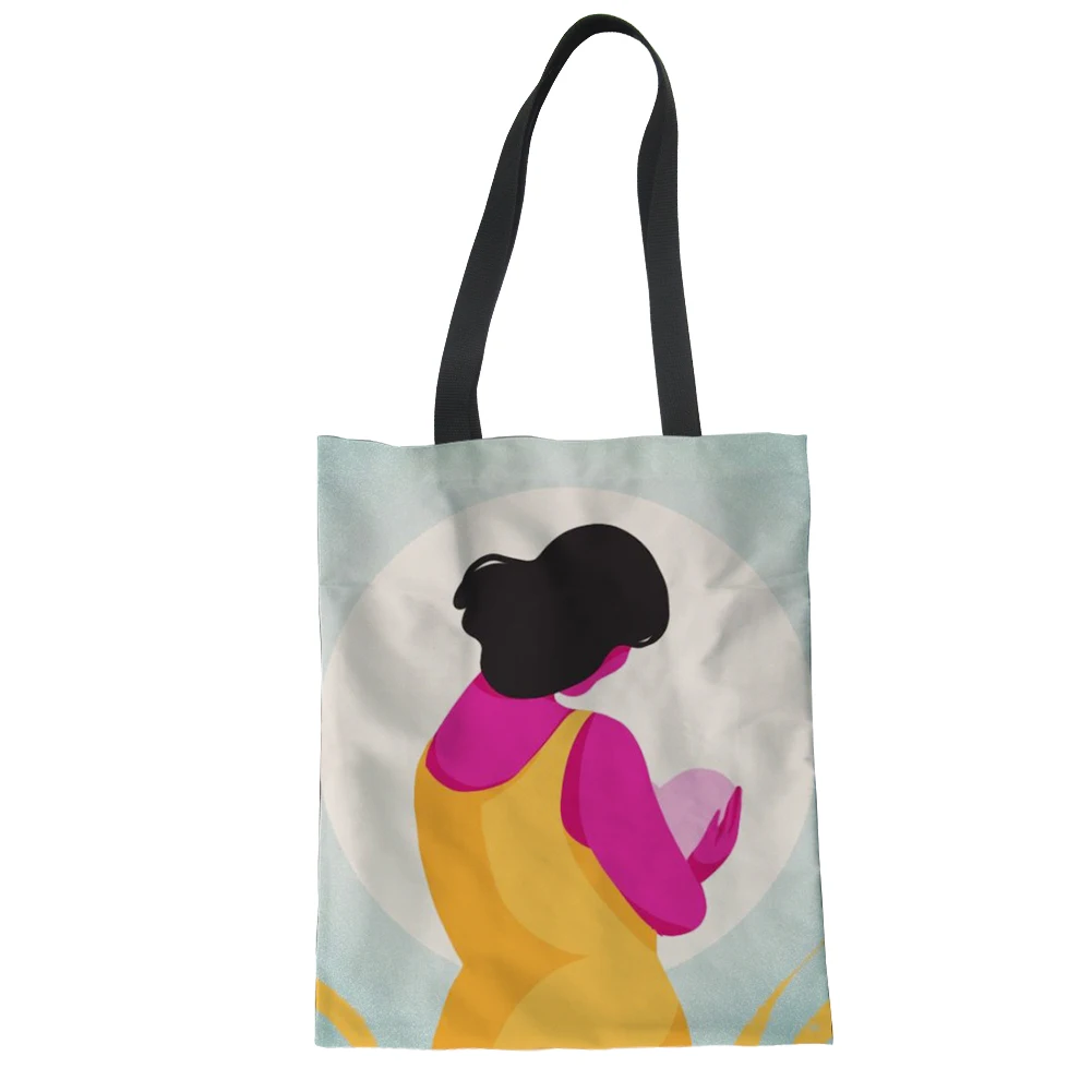 

Cartoon Canvas Bag Cotton Canvas Tote Mother Hold Baby Pattern Shopping Bag Custom Logo/Photo Purse Shopping Bag Gift for Mom, Customized color