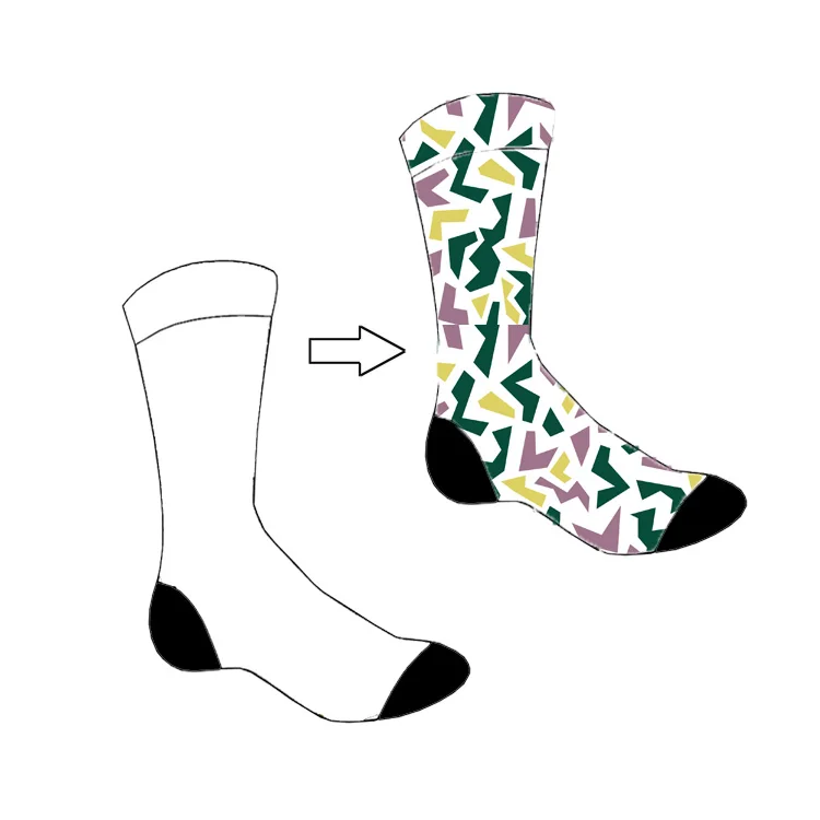 

High quality 3d custom sublimated socks sublimation