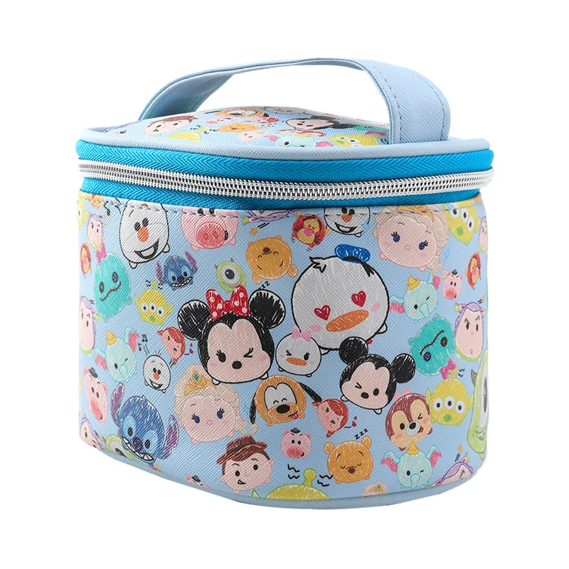 

Cute Cartoon Portable Makeup Case Travel Cosmetic Bags Beauty Pu Leather Travel Disney Women Cosmetic Bag