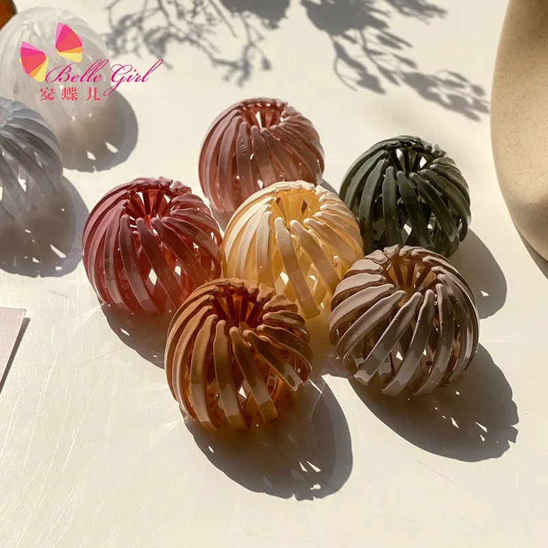 

BELLEWORLD new arrival fashion hair styling tools fancy simply colorful bird's nest shape handmade plastic hair styling tool, Picture